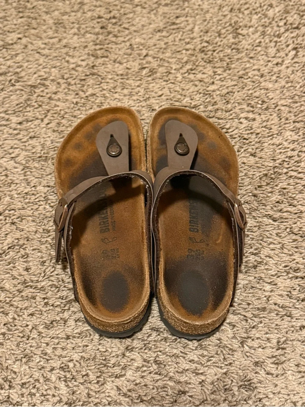 Birkenstock Gizeh Brown Thong Sandals Women’s 8.5 EU 39 Regular Width